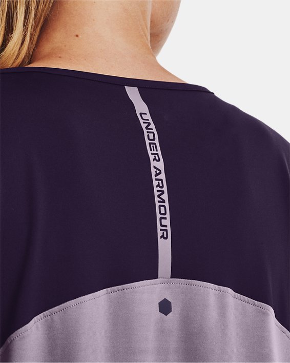 Women's UA RUSH™ Energy Colorblock Short Sleeve, Purple, pdpMainDesktop image number 3